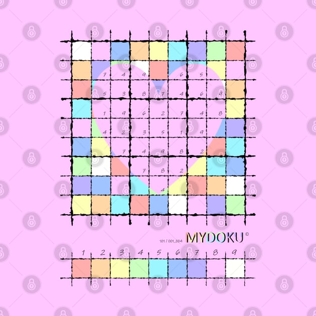 Mydoku_101_001_004 _F: Sudoku, Sudoku coloring, logic, logic puzzle, holiday puzzle, fun, away from screen by Mydoku