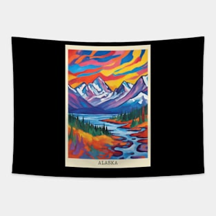 fauvism art of Alaska usa 5 Tapestry