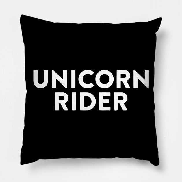 Unicorn Rider Pillow by Miya009