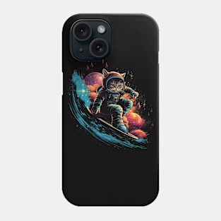 Cosmic Cat Surfer Phone Case