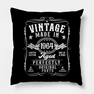 Vintage 1964 60th Birthday Gifts 60 Year Old For Men Women Pillow