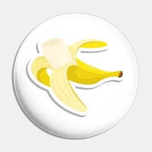 Peeled yellow banana Pin