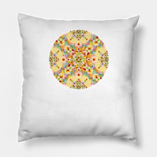 Pastel Rainbow Mandala Pillow