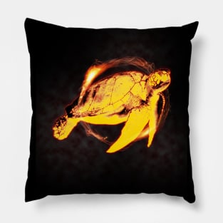 turtle spirit flames Pillow