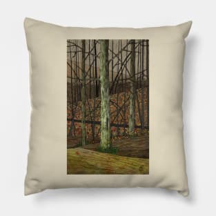 Buck Mountain in the Fall (Back Print) Pillow