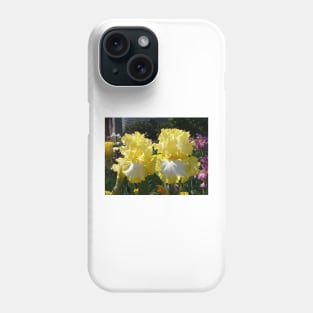 Yellow Bearded Iris Cottage Garden Flowers Phone Case