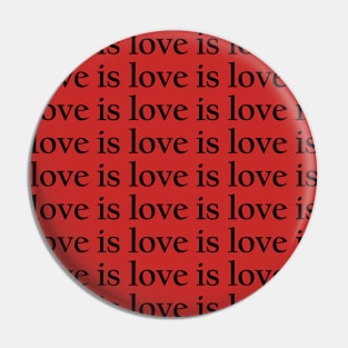 Love Is Love black Pin