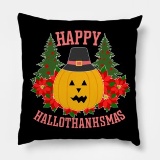 Happy Hallothanksmas Pillow