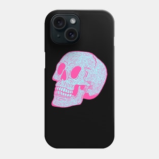 Skull Doodle (Pink) Phone Case