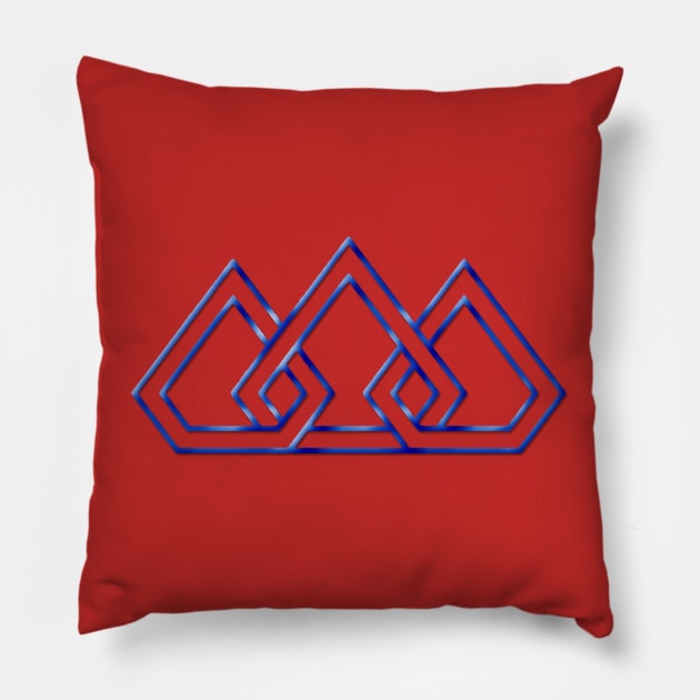 Crown Of The Unstoppable Legend (Royal Blue Steel) Pillow by ForrestFire