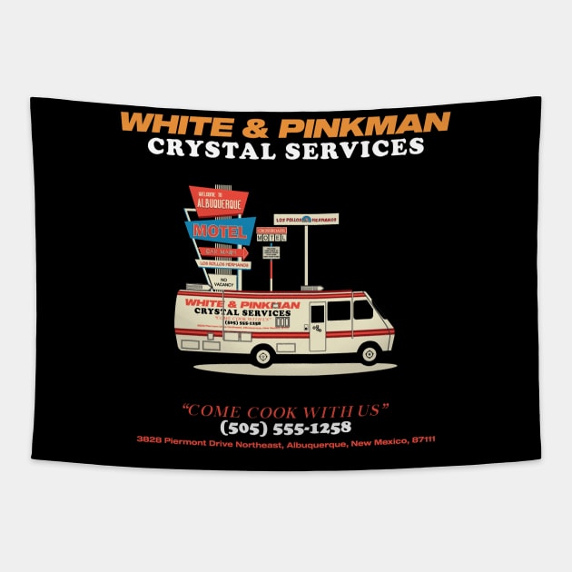 White and Pinkman Crystal Service Tapestry by jealousclub