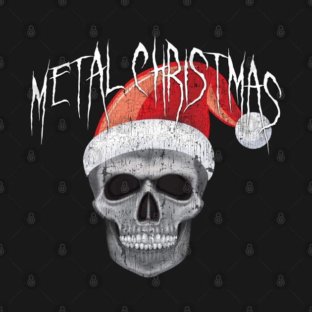 Metal Chrismas Skull Holiday by andzoo