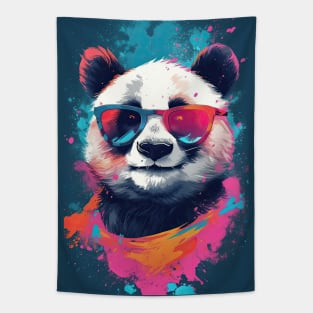 Cool Panda Bear Painting Tapestry