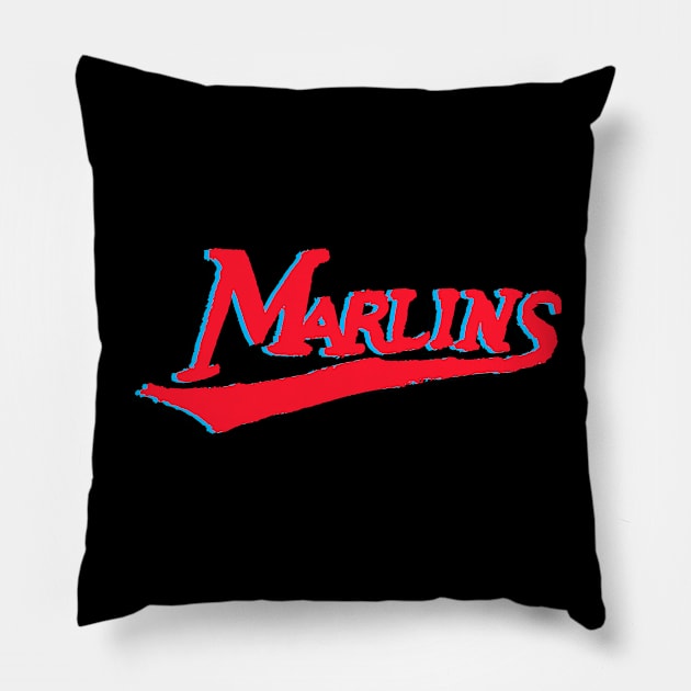 Miami Marliiiins 07 Pillow by Very Simple Graph