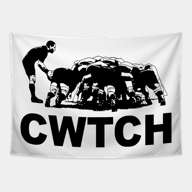 Cwtch Welsh Rugby Humour Tapestry by taiche