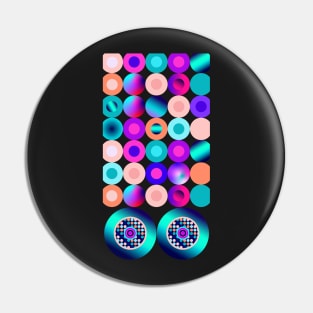 Shiny holo gradient big polka dots Pin