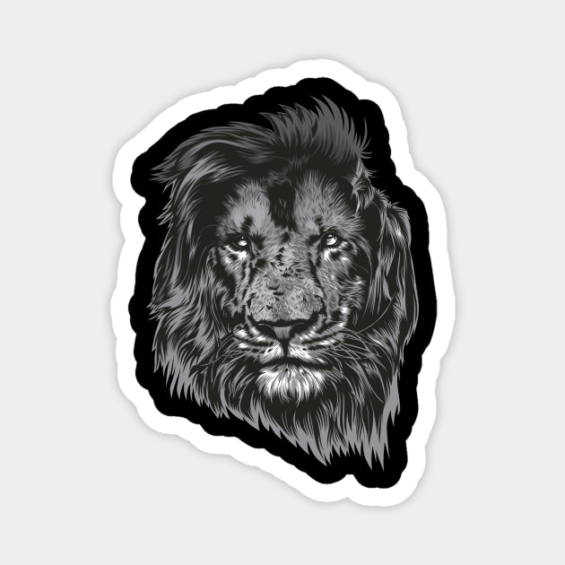 Cool Artwork Lion Design Magnet by KrakArt