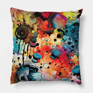 Rainbow flowers Pillow