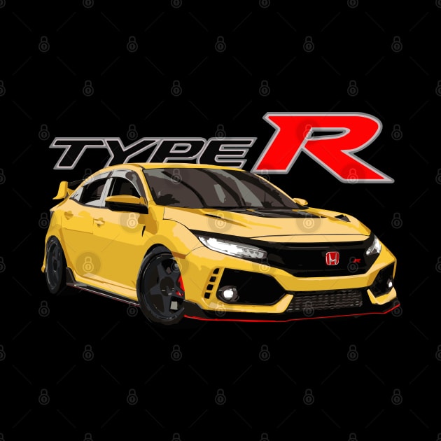 Phoenix Yellow FK8 Civic Type R Honda by cowtown_cowboy