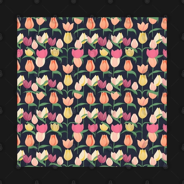 Tulips Flower Seamless Pattern V1 by Family journey with God