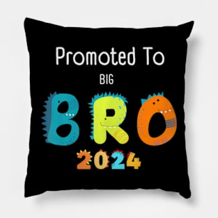 Kids Promoted To Big Brother Est 2024 Dinosaur TRex Boys Pillow