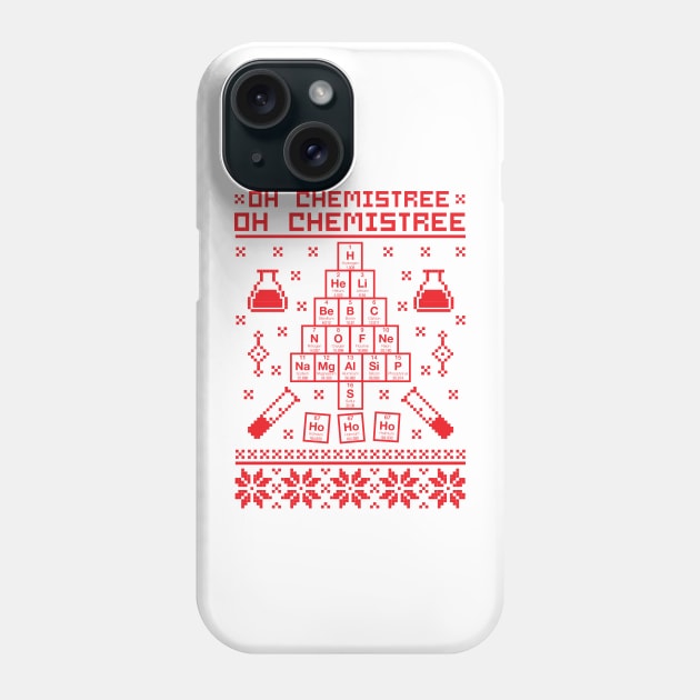 Oh Chemistree Oh Chemistree Chemistry Ugly Sweater Pixel Phone Case by DetourShirts