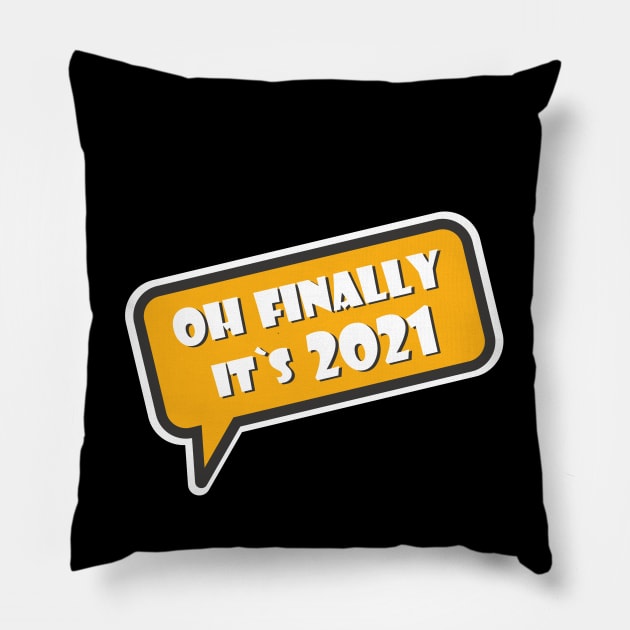 Funny 2021 happy new year 2021 Pillow by Amrshop87