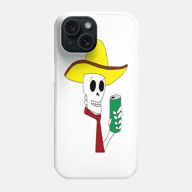 Drinking Skeleton Phone Case by DogCameToStay