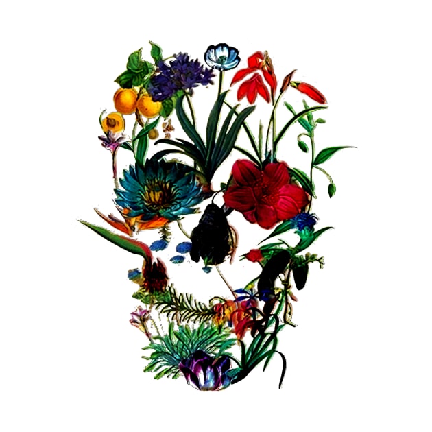 Flowers Skull Floral Skull Flower Sugar Skull by ANGELA2-BRYANT