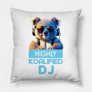 Just a Highly Koalified DJ Koala Pillow