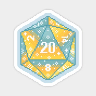 Galaxy D20 Pixel Art Magnet