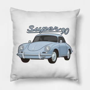 356 B Super 90 gt coupe Car classic vintage retro grey Pillow