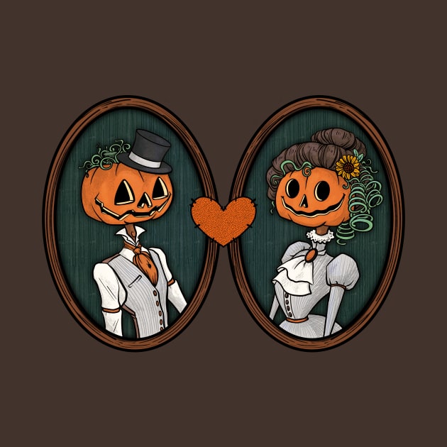 Pumpkin head couple by Holly_Pierson_Art