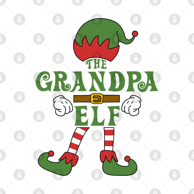 The Grandpa Elf Christmas Family Matching Outfits Group Attire by HappyGiftArt