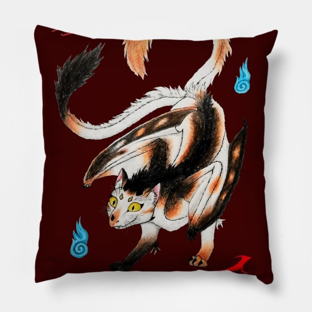 Nekomata Dragon Yokai Pillow by Lycoris ArtSpark