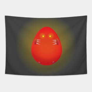 The egg is red. Demonic hell chick Tapestry