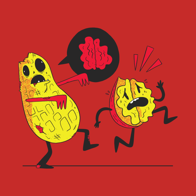 Zombie Peanut Brains by vexeltees