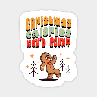 gingerbread man retro character Magnet