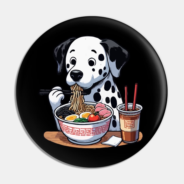 Dalmatian Eating Ramen Pin by MoDesigns22 