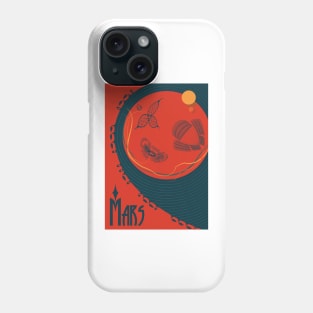 Mars - Art Nouveau Space Travel Poster Phone Case