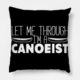 Canoeist Joke Racing Water Kayaking Lake Pillow