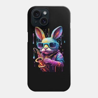 Cute Rabbit Playing Saxophone Phone Case