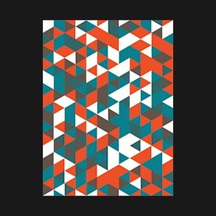 Retro cubes pattern T-Shirt