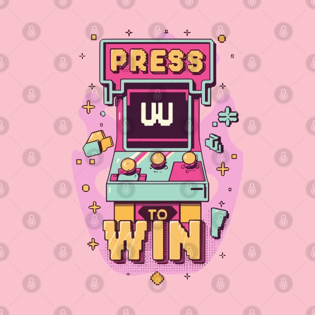 "Press to win" a Funny arcade design for gamer by XYDstore