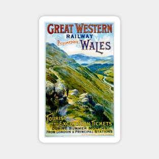 Wales Great Western Railway - Vintage Travel Magnet