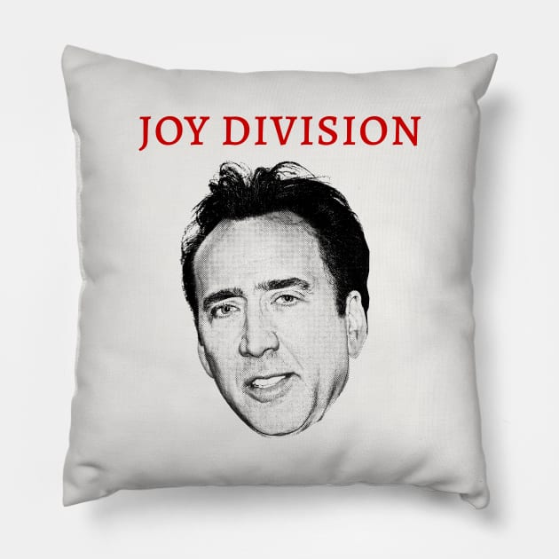 Joy Division Nic Cage Parody Meme Pillow by DankFutura