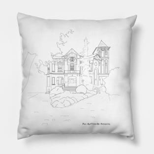 Old Manor House - Architectyral Design Pillow