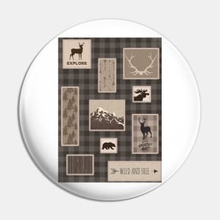 Woodland Adventure Collage Pin