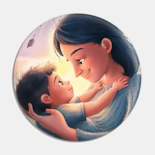 In the Arms of Love: Portraying the Sacred Bond of Mother and Child Pin