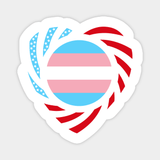 Rainbow Murican Patriot Flag Series (Blue, Pink & White Heart) Magnet